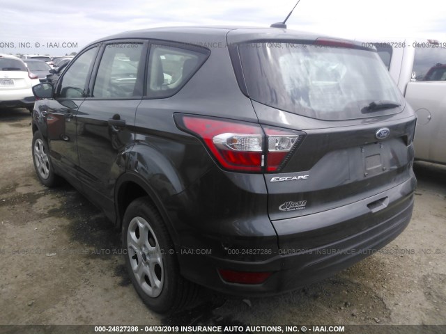 1FMCU0F76JUA55368 - 2018 FORD ESCAPE S GRAY photo 3