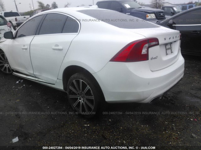 YV1612FS7E1284119 - 2014 VOLVO S60 T5 WHITE photo 3