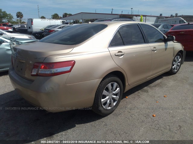 4T1BF3EK7AU046319 - 2010 TOYOTA CAMRY SE/LE/XLE GOLD photo 4