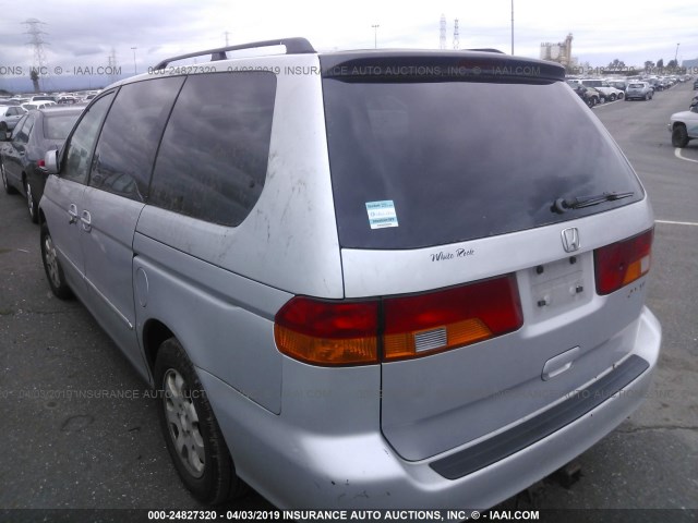 2HKRL18932H009191 - 2002 HONDA ODYSSEY EXL SILVER photo 3