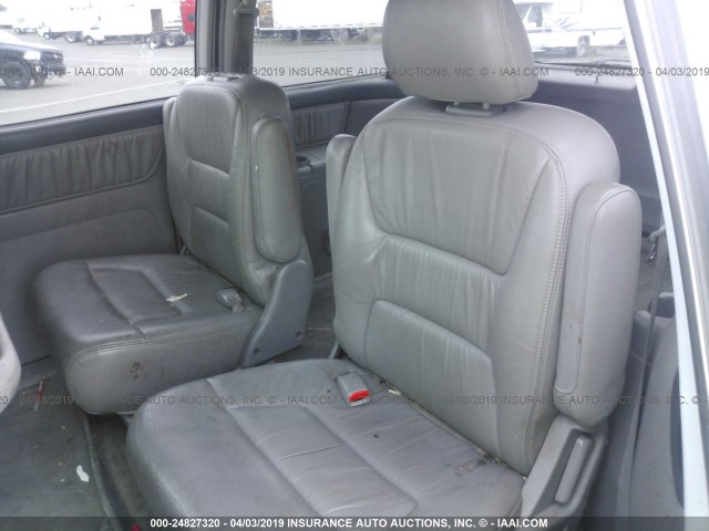 2HKRL18932H009191 - 2002 HONDA ODYSSEY EXL SILVER photo 8