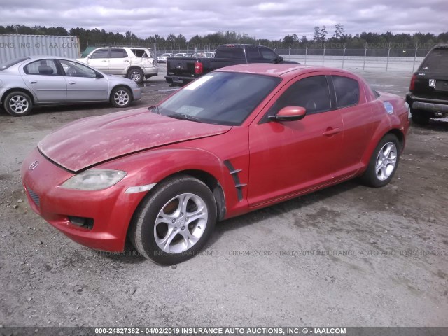 JM1FE17N640136206 - 2004 MAZDA RX8 RED photo 2