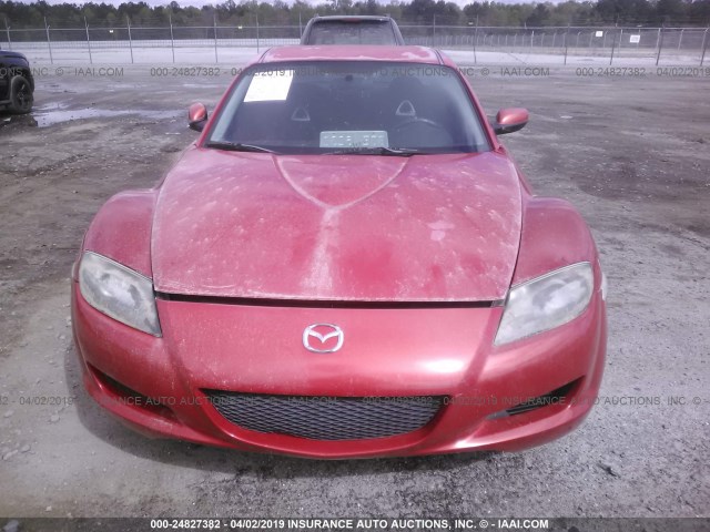 JM1FE17N640136206 - 2004 MAZDA RX8 RED photo 6