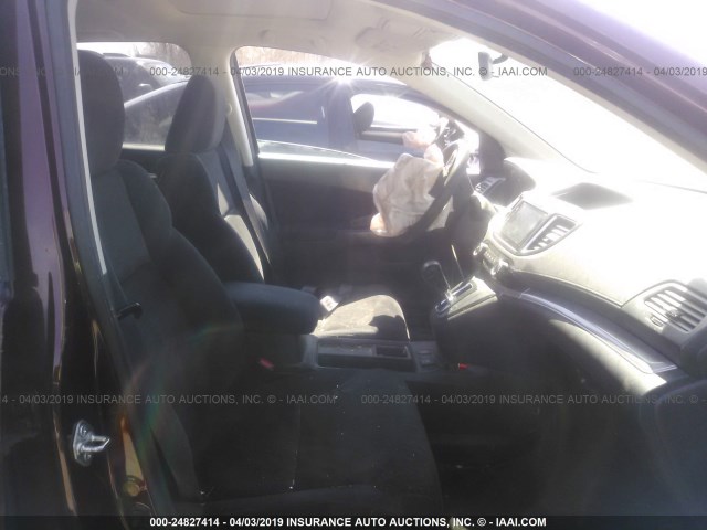 2HKRM4H59FH685212 - 2015 HONDA CR-V EX MAROON photo 5