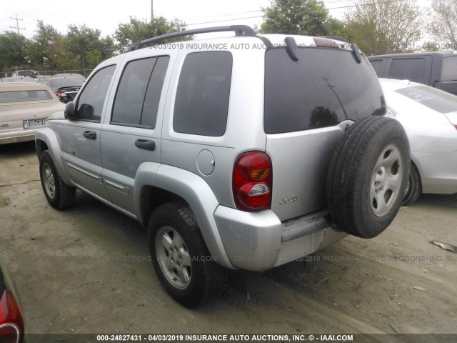 1J4GK58K62W278083 - 2002 JEEP LIBERTY LIMITED SILVER photo 3