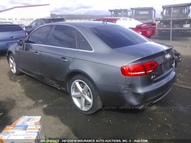 WAUFFAFL8CA112721 - 2012 AUDI A4 PREMIUM PLUS GRAY photo 3