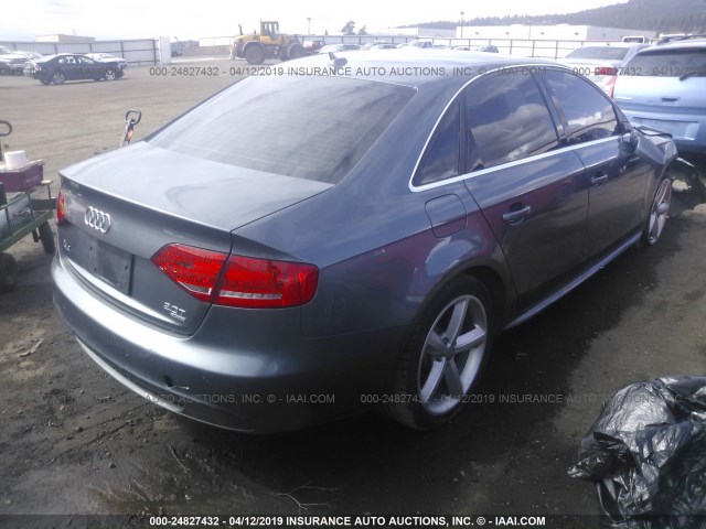 WAUFFAFL8CA112721 - 2012 AUDI A4 PREMIUM PLUS GRAY photo 4