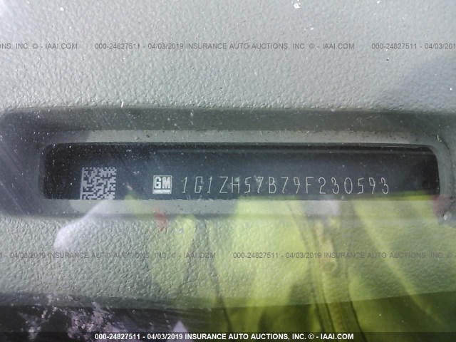 1G1ZH57B79F230593 - 2009 CHEVROLET MALIBU 1LT 灰色 照片 9