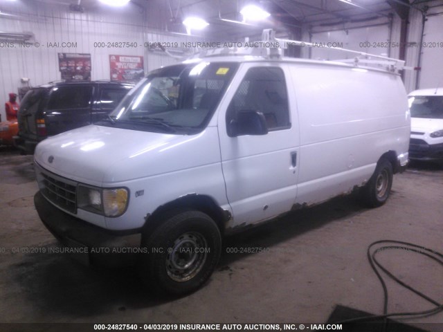 1FTRE14W91HB20007 - 2001 FORD ECONOLINE E150 VAN WHITE photo 2