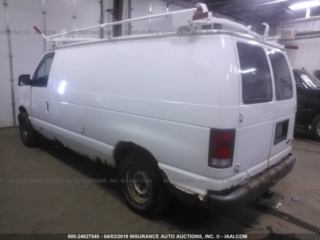 1FTRE14W91HB20007 - 2001 FORD ECONOLINE E150 VAN WHITE photo 3