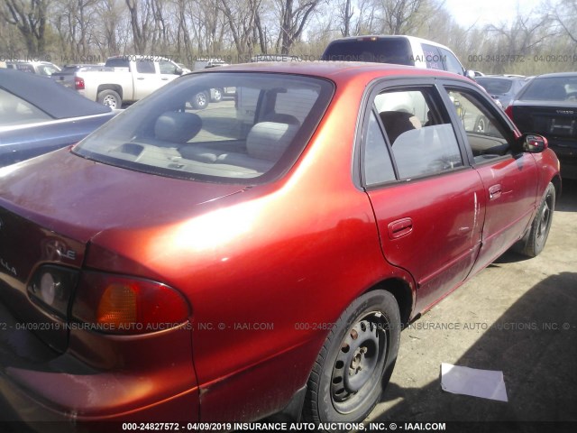 1NXBR12E51Z431632 - 2001 TOYOTA COROLLA CE/LE/S ORANGE photo 4