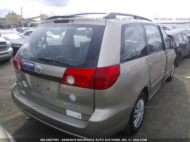 5TDZA23C56S449119 - 2006 TOYOTA SIENNA CE/LE BROWN photo 4