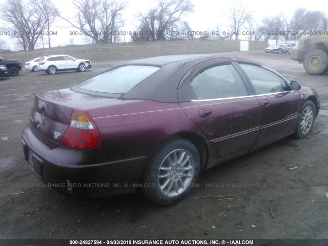 2C3AE66G21H644176 - 2001 CHRYSLER 300M RED photo 4