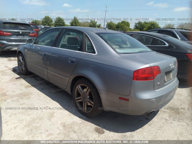 WAUAF78E17A129913 - 2007 AUDI A4 2/TURBO SILVER photo 3