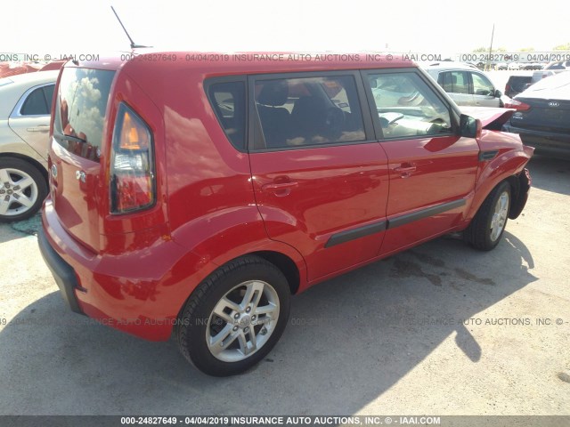 KNDJT2A22B7212223 - 2011 KIA SOUL +/!/SPORT RED photo 4