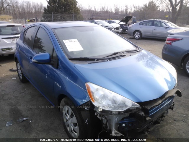 JTDKDTB36C1023884 - 2012 TOYOTA PRIUS C BLUE photo 1