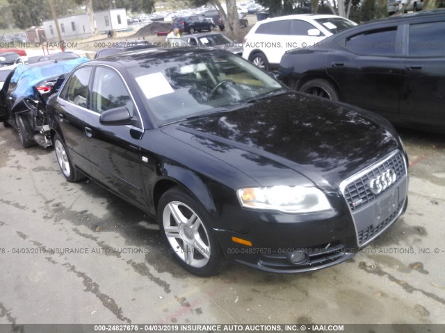 WAUAF78E08A018268 - 2008 AUDI A4 2.0T BLACK photo 1