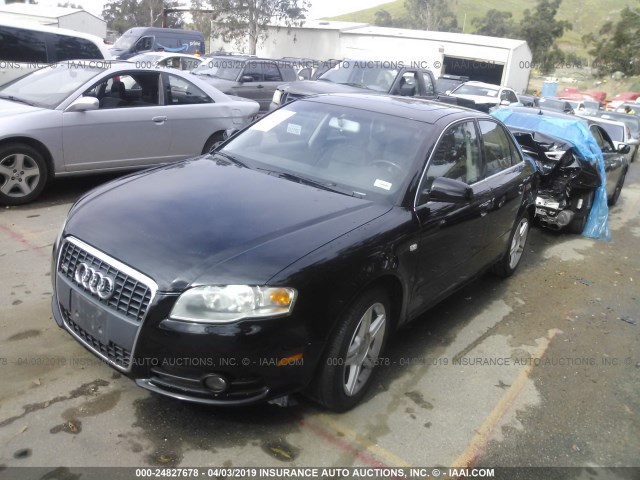 WAUAF78E08A018268 - 2008 AUDI A4 2.0T BLACK photo 2