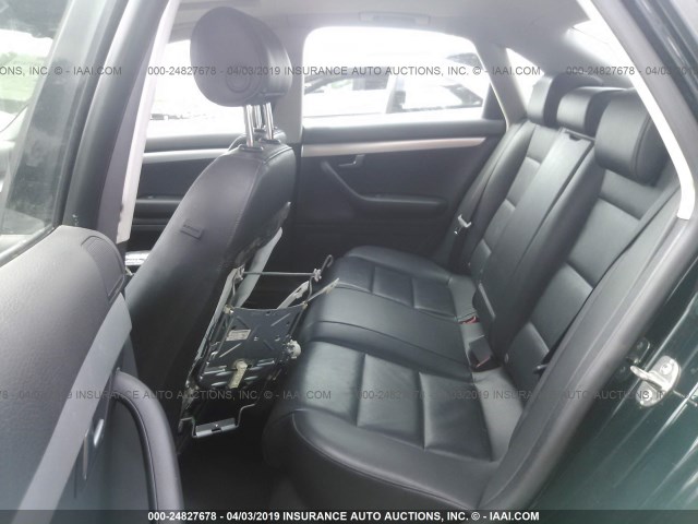 WAUAF78E08A018268 - 2008 AUDI A4 2.0T BLACK photo 8