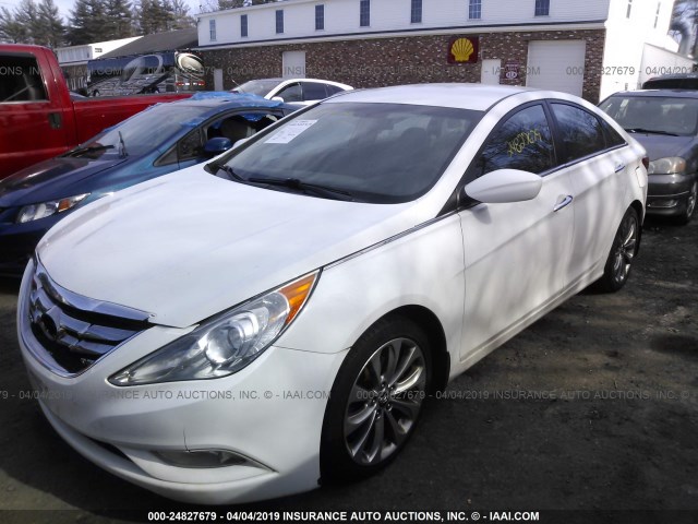 5NPEC4AC2BH067458 - 2011 HYUNDAI SONATA SE/LIMITED WHITE photo 2