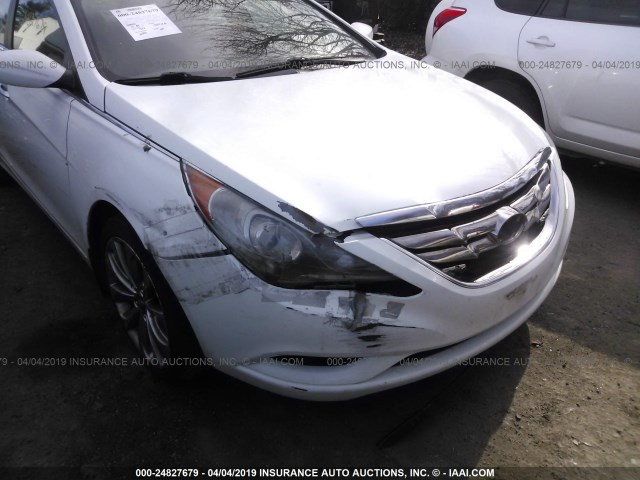 5NPEC4AC2BH067458 - 2011 HYUNDAI SONATA SE/LIMITED WHITE photo 6