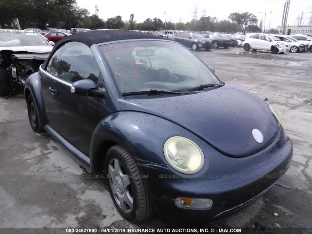 3VWBM31Y14M341345 - 2004 VOLKSWAGEN NEW BEETLE GL BLUE photo 1