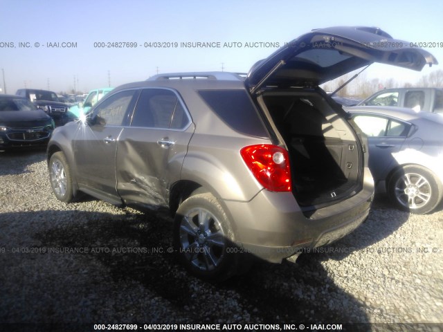 2CNFLGE58B6325354 - 2011 CHEVROLET EQUINOX LTZ BROWN photo 3