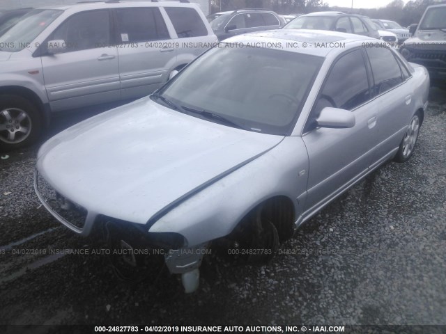 WAURD68D31A140591 - 2001 AUDI S4 2.7 QUATTRO SILVER photo 2