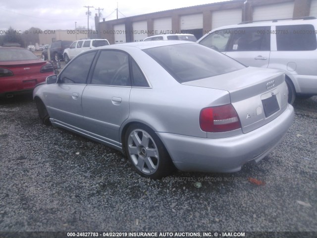 WAURD68D31A140591 - 2001 AUDI S4 2.7 QUATTRO SILVER photo 3