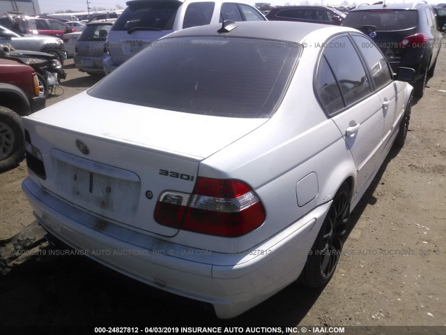 WBAAV53421FJ69109 - 2001 BMW 330 I WHITE photo 4