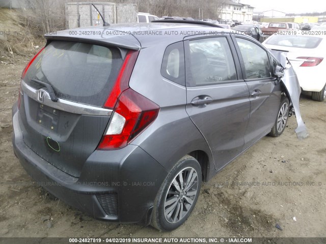 3HGGK5H80GM702098 - 2016 HONDA FIT EX/EXL GRAY photo 4