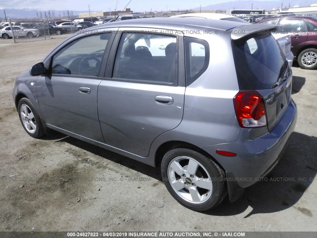 KL1TD66678B085927 - 2008 CHEVROLET AVEO LS GRAY photo 3