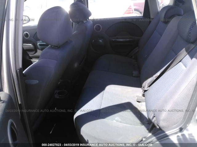 KL1TD66678B085927 - 2008 CHEVROLET AVEO LS GRAY photo 8