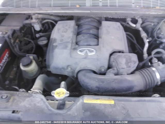 5N3AA08A85N800105 - 2005 INFINITI QX56 GRAY photo 10