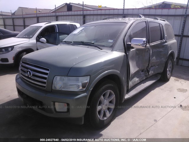 5N3AA08A85N800105 - 2005 INFINITI QX56 GRAY photo 2