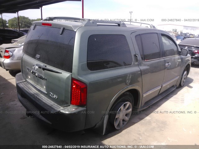 5N3AA08A85N800105 - 2005 INFINITI QX56 GRAY photo 4