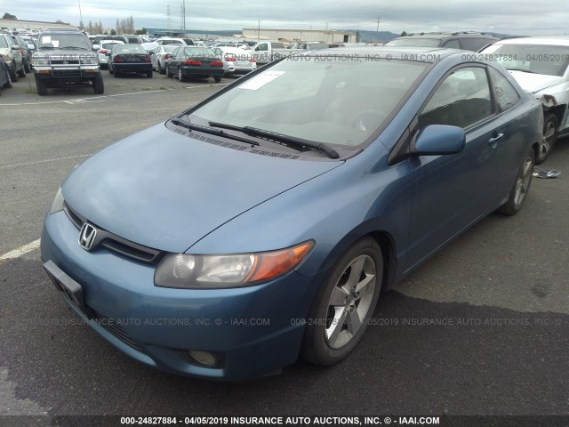 2HGFG12968H547516 - 2008 HONDA CIVIC EXL BLUE photo 2