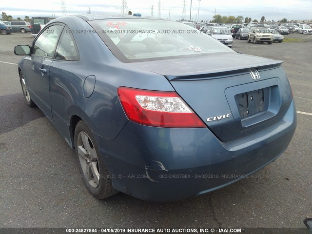 2HGFG12968H547516 - 2008 HONDA CIVIC EXL BLUE photo 3