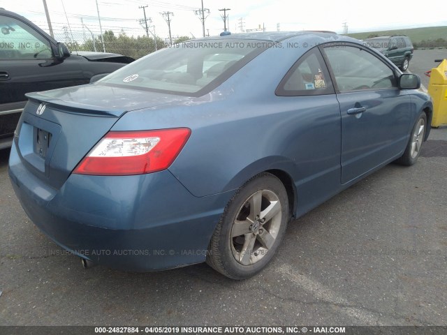 2HGFG12968H547516 - 2008 HONDA CIVIC EXL BLUE photo 4