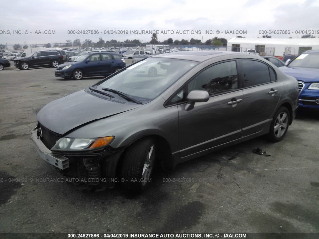 2HGFA16918H515052 - 2008 HONDA CIVIC EXL GRAY photo 2