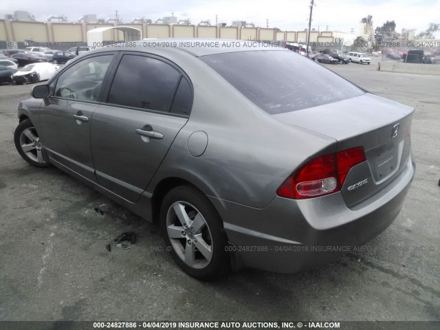 2HGFA16918H515052 - 2008 HONDA CIVIC EXL GRAY photo 3