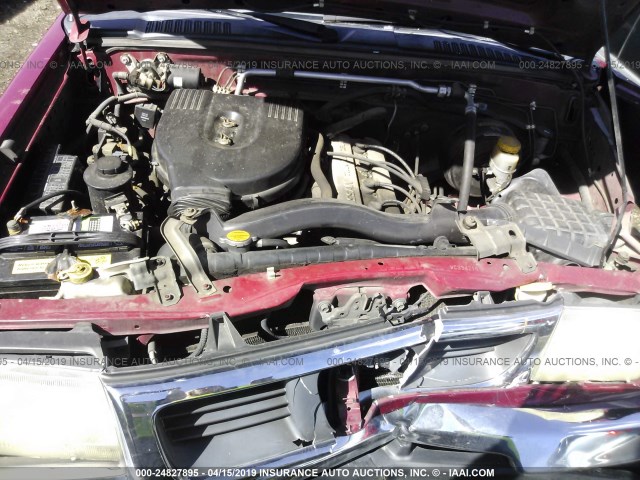1N6DD26S9WC334218 - 1998 NISSAN FRONTIER KING CAB XE/KING CAB SE RED photo 10