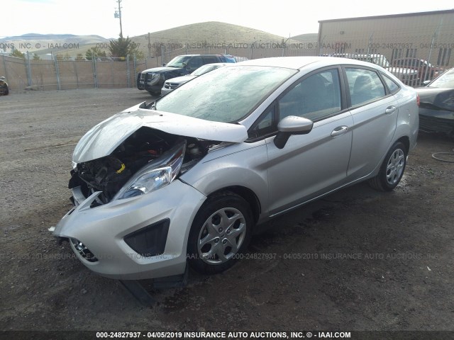 3FADP4AJ2DM205761 - 2013 FORD FIESTA S SILVER photo 2