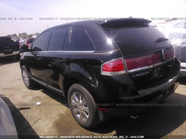 2LMDU68C77BJ10057 - 2007 LINCOLN MKX BLACK photo 3