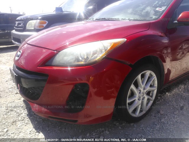 JM1BL1W55C1678606 - 2012 MAZDA 3 S RED photo 6