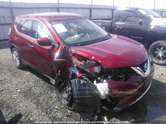 5N1AT2MT4GC809565 - 2016 NISSAN ROGUE S/SL/SV MAROON photo 1