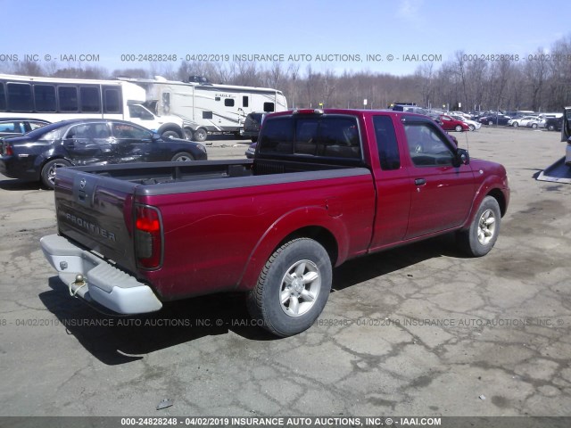 1N6DD26T83C436856 - 2003 NISSAN FRONTIER KING CAB XE RED photo 4