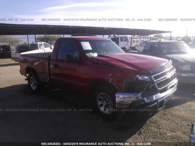 1GCEC14Z46Z249918 - 2006 CHEVROLET SILVERADO C1500 RED photo 1