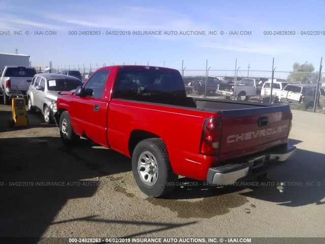 1GCEC14Z46Z249918 - 2006 CHEVROLET SILVERADO C1500 RED photo 3