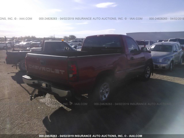 1GCEC14Z46Z249918 - 2006 CHEVROLET SILVERADO C1500 RED photo 4